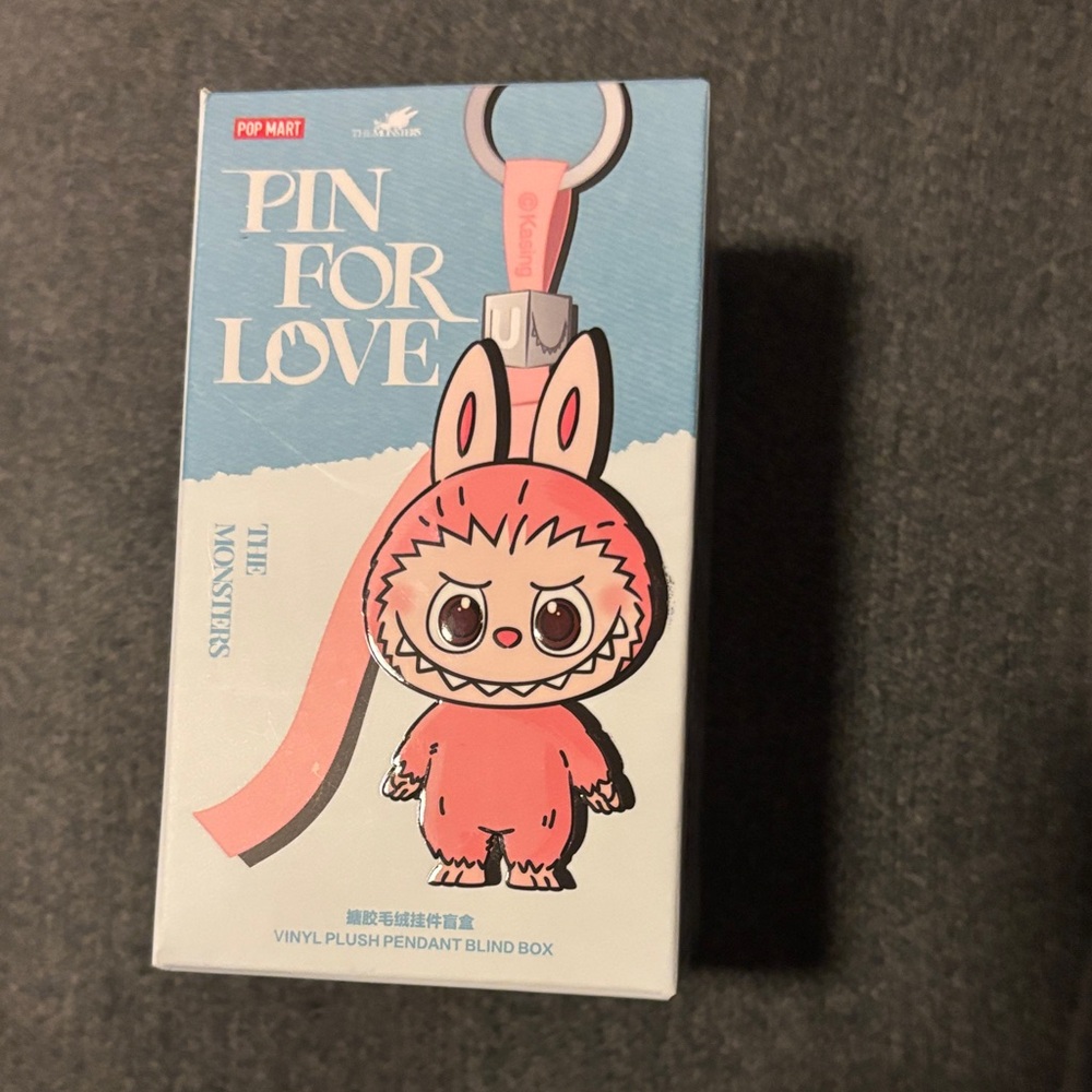 Pop Mart The Monsters Pin for Love Keychain